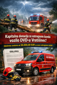 Općina podržala DVD Vratišinec – odobrena sredstva za nabavu kombi vozila